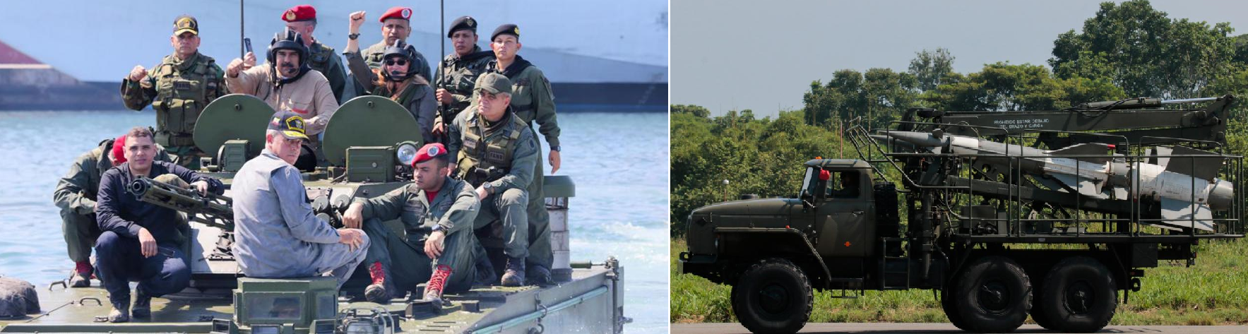 Nicolas Maduro Venezuela military exercises on border with Colombia